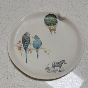 Decorative Plate with Birds and Hot Air Balloon